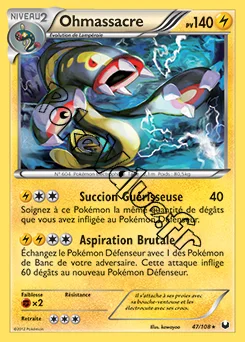 Carte Pokémon Ohmassacre n°47 de la série Explorateurs Obscurs