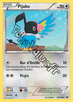 Carte Pokémon Pijako n°85 de la série Explorateurs Obscurs