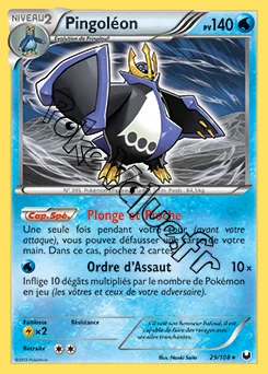 Carte Pokémon Pingoléon n°29 de la série Explorateurs Obscurs