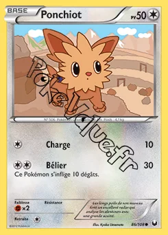 Carte Pokémon Ponchiot n°86 de la série Explorateurs Obscurs