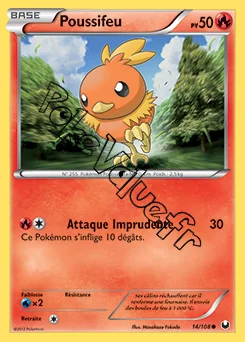 Carte Pokémon Poussifeu  n°14 de la série Explorateurs Obscurs