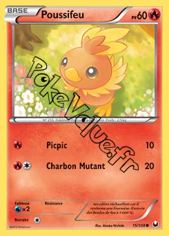 Carte Pokémon Poussifeu n°15 de la série Explorateurs Obscurs