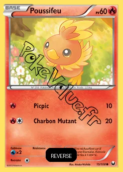 Carte Pokémon Poussifeu Reverse n°15 de la série Explorateurs Obscurs
