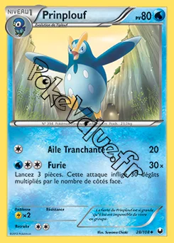 Carte Pokémon Prinplouf n°28 de la série Explorateurs Obscurs