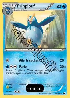 Carte Pokémon Prinplouf Reverse n°28 de la série Explorateurs Obscurs