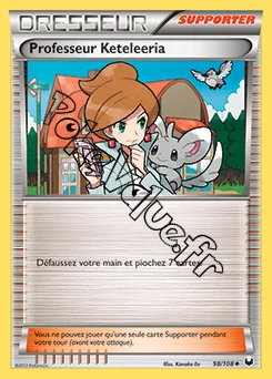 Carte Pokémon Professeur Keteleeria n°98 de la série Explorateurs Obscurs