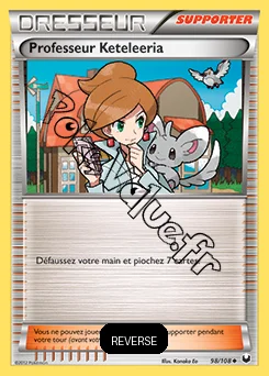 Carte Pokémon Professeur Keteleeria Reverse n°98 de la série Explorateurs Obscurs