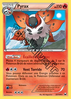 Carte Pokémon Pyrax n°22 de la série Explorateurs Obscurs