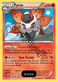 Carte Pokémon Pyrax Reverse n°22 de la série Explorateurs Obscurs