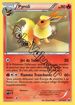 Carte Pokémon Pyroli  n°12 de la série Explorateurs Obscurs