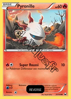 Carte Pokémon Pyronille  Reverse n°21 de la série Explorateurs Obscurs