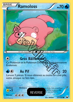 Carte Pokémon Ramoloss Reverse n°23 de la série Explorateurs Obscurs