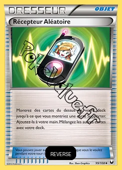 Carte Pokémon Récepteur Aléatoire Reverse n°99 de la série Explorateurs Obscurs