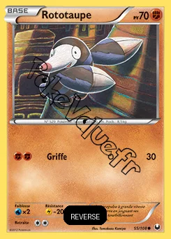 Carte Pokémon Rototaupe Reverse n°55 de la série Explorateurs Obscurs