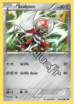Carte Pokémon Scalpion n°78 de la série Explorateurs Obscurs