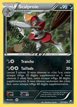 Carte Pokémon Scalproie n°72 de la série Explorateurs Obscurs