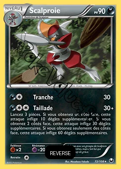 Carte Pokémon Scalproie Reverse n°72 de la série Explorateurs Obscurs