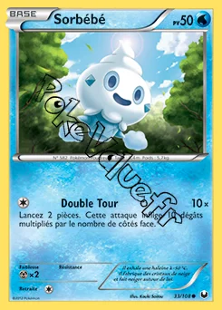 Carte Pokémon Sorbébé n°33 de la série Explorateurs Obscurs