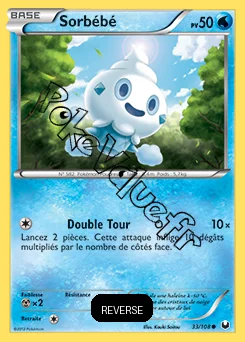 Carte Pokémon Sorbébé Reverse n°33 de la série Explorateurs Obscurs