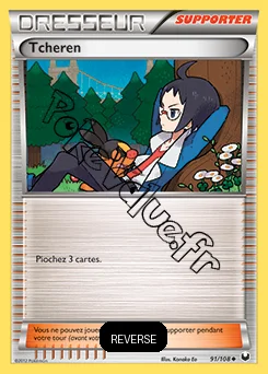 Carte Pokémon Tcheren Reverse n°91 de la série Explorateurs Obscurs