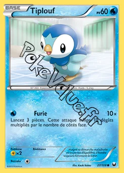Carte Pokémon Tiplouf n°27 de la série Explorateurs Obscurs