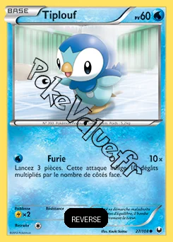 Carte Pokémon Tiplouf Reverse n°27 de la série Explorateurs Obscurs