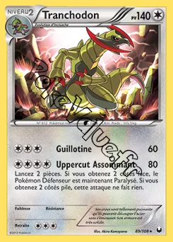 Carte Pokémon Tranchodon n°89 de la série Explorateurs Obscurs
