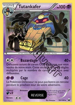 Carte Pokémon Tutankafer Reverse n°52 de la série Explorateurs Obscurs