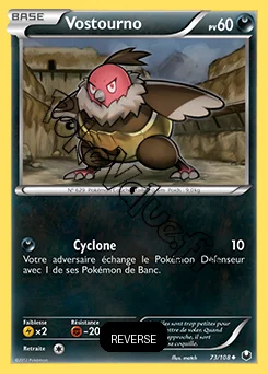 Carte Pokémon Vostourno Reverse n°73 de la série Explorateurs Obscurs