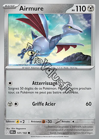 Carte Pokémon Airmure  n°141 de la série Rivalités Destinées