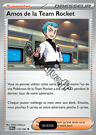 Carte Pokémon Amos de la Team Rocket Reverse n°170 de la série Rivalités Destinées