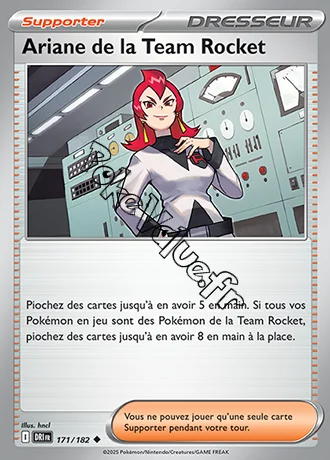 Carte Pokémon Ariane de la Team Rocket n°171 de la série Rivalités Destinées