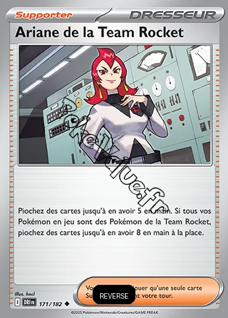 Carte Pokémon Ariane de la Team Rocket Reverse n°171 de la série Rivalités Destinées