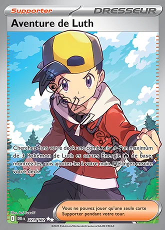 Carte Pokémon Aventure de Luth n°221 de la série Rivalités Destinées