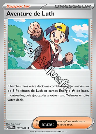 Carte Pokémon Aventure de Luth Reverse n°165 de la série Rivalités Destinées