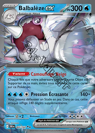 Carte Pokémon Balbalèze ex  n°065 de la série Rivalités Destinées
