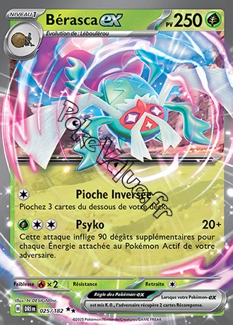 Carte Pokémon Bérasca ex  n°025 de la série Rivalités Destinées