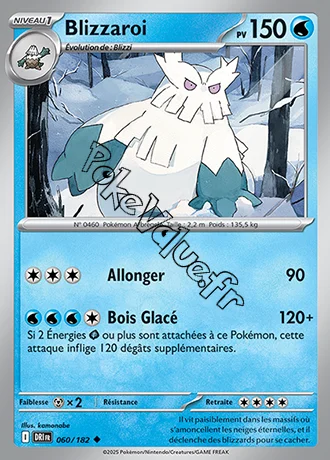 Carte Pokémon Blizzaroi  n°060 de la série Rivalités Destinées