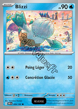 Carte Pokémon Blizzi  Reverse n°059 de la série Rivalités Destinées