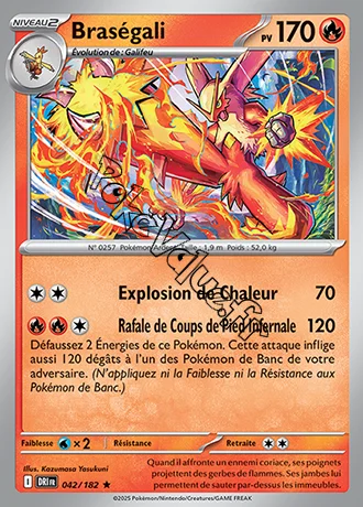 Carte Pokémon Braségali  n°042 de la série Rivalités Destinées