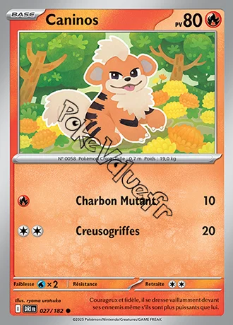 Carte Pokémon Caninos  n°027 de la série Rivalités Destinées