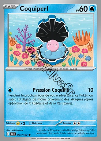 Carte Pokémon Coquiperl  n°054 de la série Rivalités Destinées