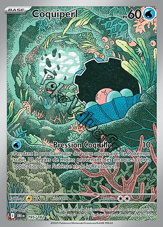 Carte Pokémon Coquiperl  n°195 de la série Rivalités Destinées