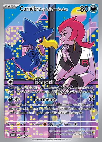 Carte Pokémon Cornèbre de la Team Rocket  n°200 de la série Rivalités Destinées