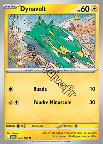 Carte Pokémon Dynavolt  n°075 de la série Rivalités Destinées