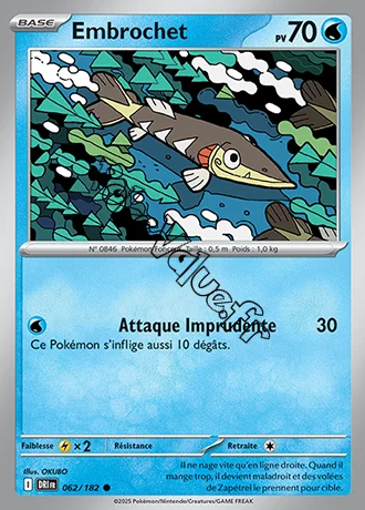 Carte Pokémon Embrochet  n°062 de la série Rivalités Destinées