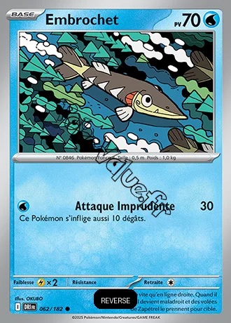 Carte Pokémon Embrochet  Reverse n°062 de la série Rivalités Destinées