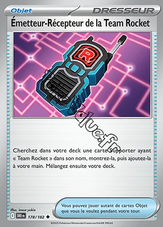 Carte Pokémon Émetteur-Récepteur de la Team Rocket n°178 de la série Rivalités Destinées