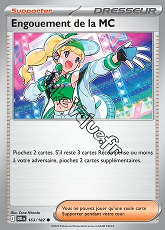 Carte Pokémon Engouement de la MC n°163 de la série Rivalités Destinées