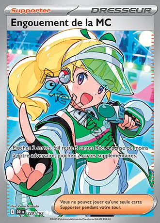 Carte Pokémon Engouement de la MC n°220 de la série Rivalités Destinées